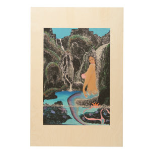 Mermaid lagoon wood wall art