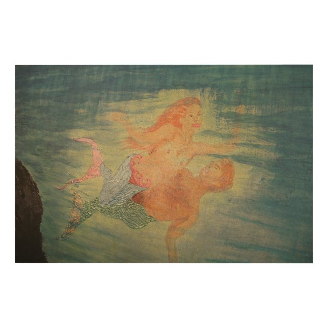 Mermaid lagoon wood wall decor (Front)
