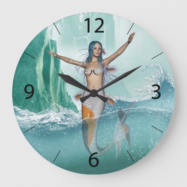 Mermaid Large Clock (Front)