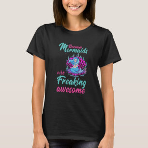 Mermaid Leopard Aqua Clamshell Freaking Awesome Se T-Shirt