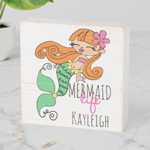 Mermaid Life 1 Wood Box Sign