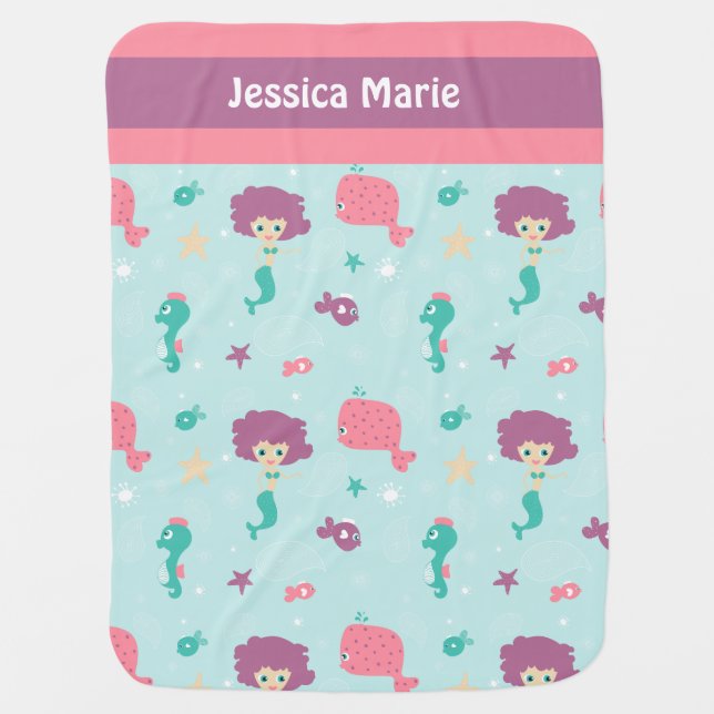 Mermaid Life Baby Blanket (Front)