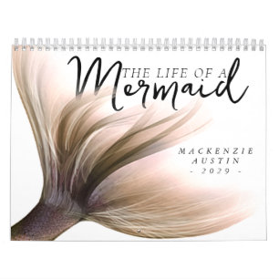 Mermaid Life Coral Trendy Living 12 Photo Calendar