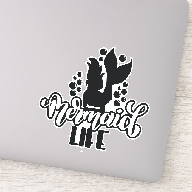 Mermaid Life Funny Beach  Sticker (Detail)