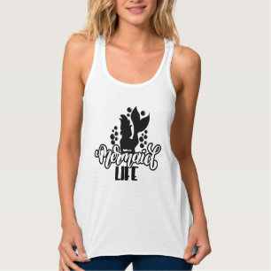 Mermaid Life Funny Beach Tank Top