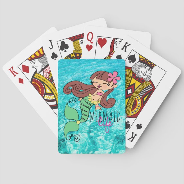 Mermaid Life Playing Cards (Back)