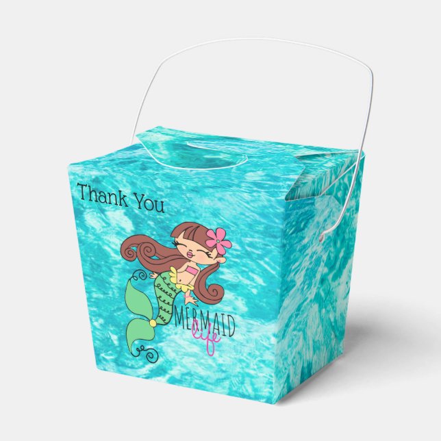 Mermaid Life Take Out Favor Box (Front Side)