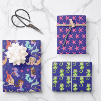 Mermaid Life Wrapping Paper Set of 3