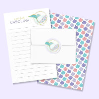 Mermaid Lined Girls Letter Writing Stationery