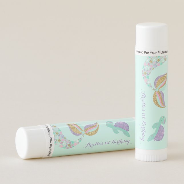 Mermaid Lip Balm Party Favor Mermaid Under The Sea (Front)