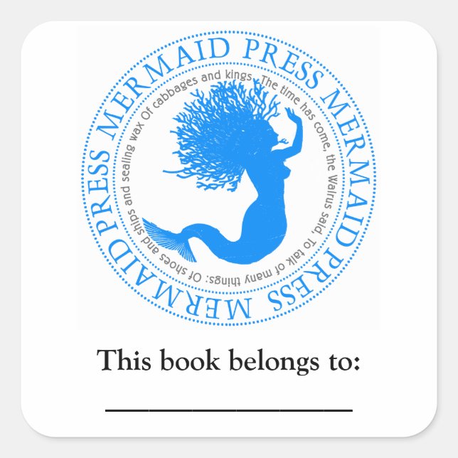 Mermaid Literary Quote Bookplate (Front)