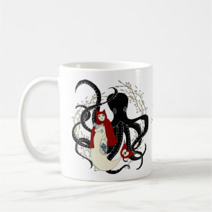 Mermaid Little Red Riding Hood Cat Coffee Mug