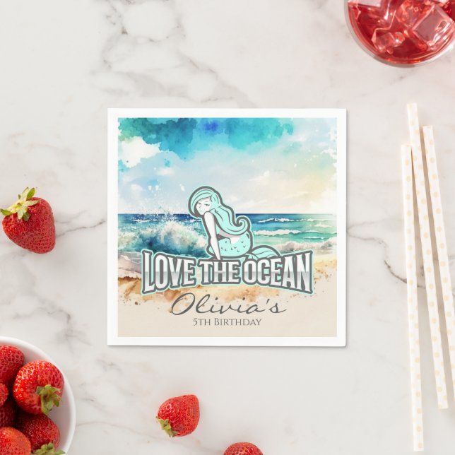 Mermaid Love Ocean Napkins (Insitu)