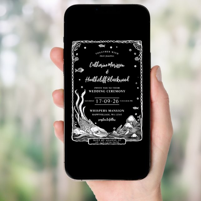 Mermaid Love | Tarot Wedding Invitation (Front Digital)