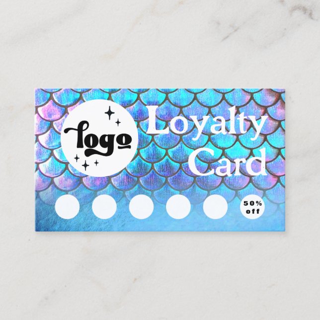 mermaid loyalty card  (Front)
