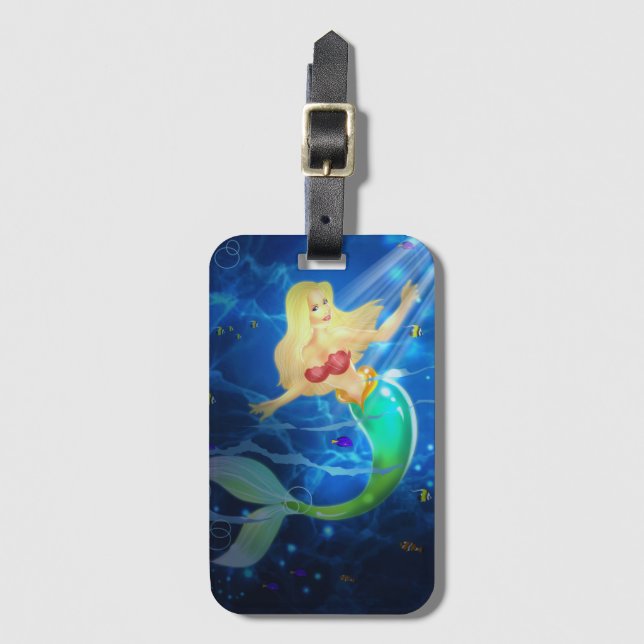Mermaid Luggage Tag (Front Vertical)