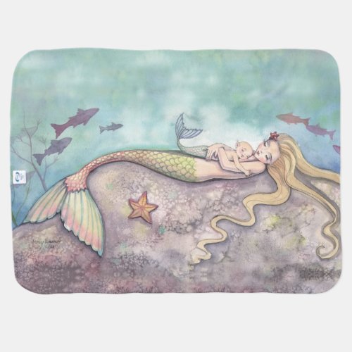 Mermaid Lullaby by Molly Harrison Baby Blanket