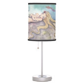 Mermaid Lullaby Cute Mother and Baby Nursery Art Table Lamp (Right)