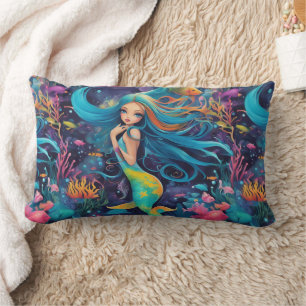 Mermaid - Lumbar Pillow 13" x 21"