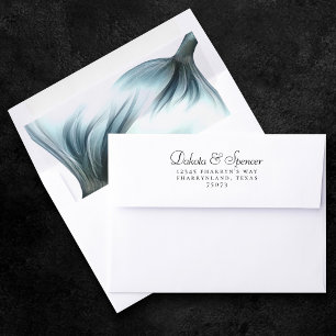 Mermaid Luxe Tail   Seafoam Mint Green Aqua Sheen Envelope Liner