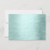 Mermaid Luxe Tail | Seafoam Mint Green Aqua Sheen RSVP Card (Back)