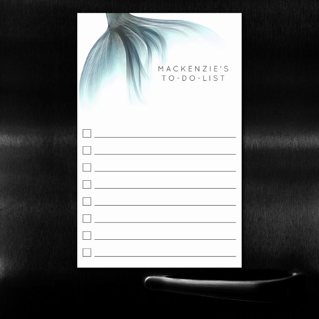 Mermaid Luxe Tail | Seafoam Mint Green Checklist Magnetic Dry Erase Sheet (Creator Uploaded)