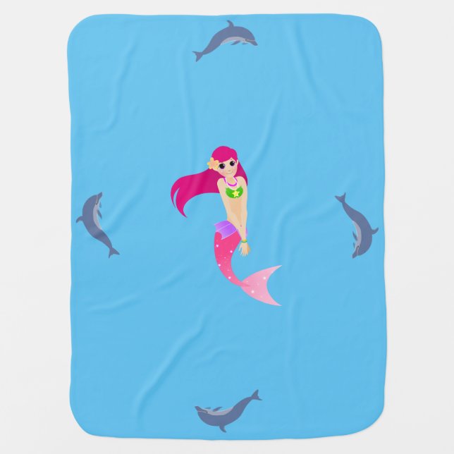 Mermaid Magic Baby Blanket (Front)