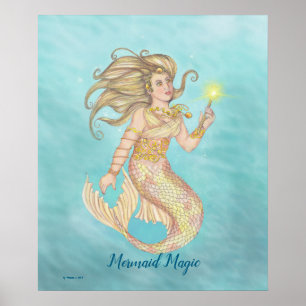 Mermaid Magic, Mermaid, Fairy, Faerie, Sea Witch Poster