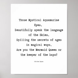 Mermaid Magic Poem Poster