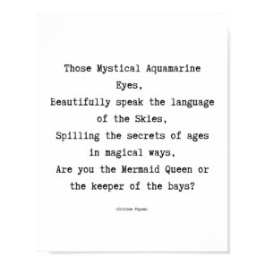Mermaid Magic Poem Poster
