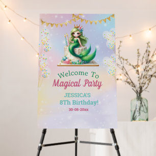 Mermaid Magical 8Th Birthday Party Girl Foam Board
