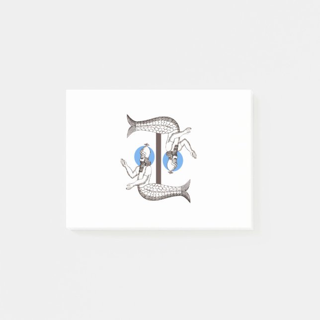 Mermaid male Emperor Triton Post-it Notes (Front)