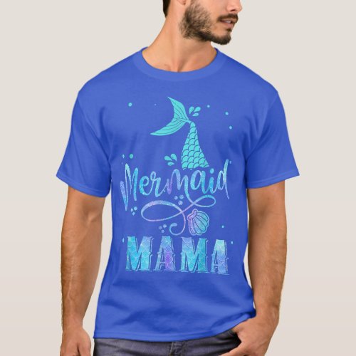 Mermaid Mama Funny Women Family Matching Party Squ T_Shirt