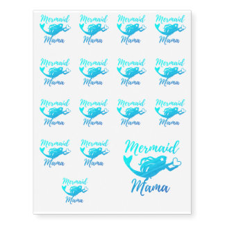 Mermaid Mama Gifts Temporary Tattoos