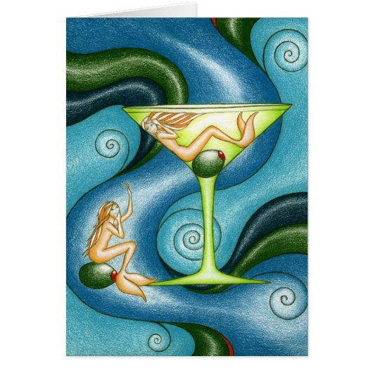 Mermaid Martini Cards (Front)