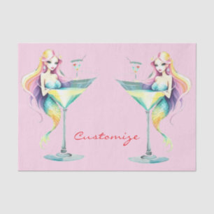 Mermaid Martini Girl Thunder_Cove Tissue Paper