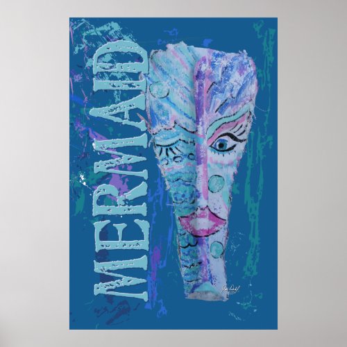 Mermaid Mask Art Poster