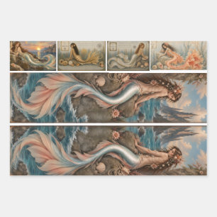 Mermaid Masterboard Decoupage Wrapping Paper Sheets