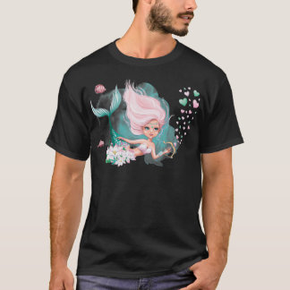 Mermaid Mermaid Valentine cute pink hair mermaid s T-Shirt
