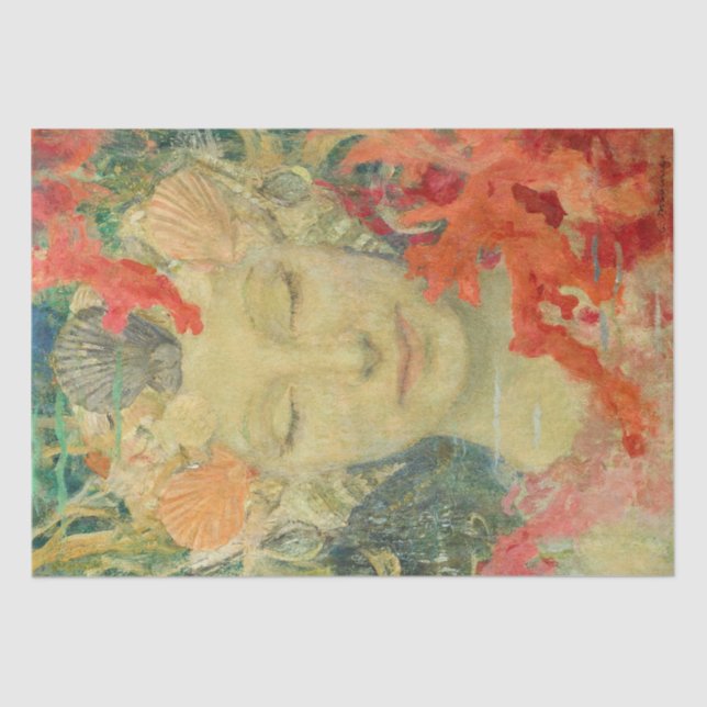 Mermaid / Mermaids Vintage Antique Decoupage Tissue Paper (Front)