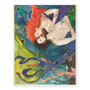 Mermaid Merman Love Romance Maureen Girard Temporary Tattoos