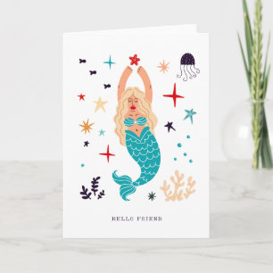 Mermaid Message Blank Card