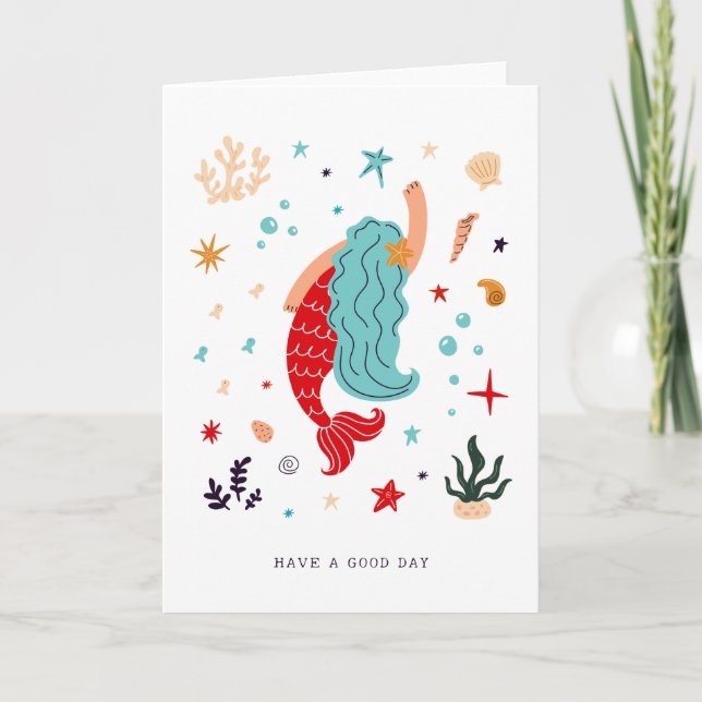 Mermaid Message | Blank Card (Front)