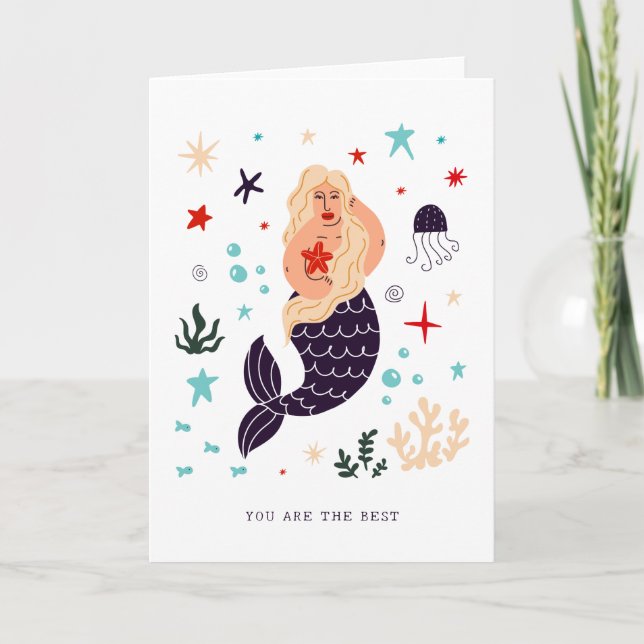 Mermaid Message | Blank Card (Front)