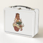 mermaid metal lunch box<br><div class="desc">retro style illustration of a mermaid</div>