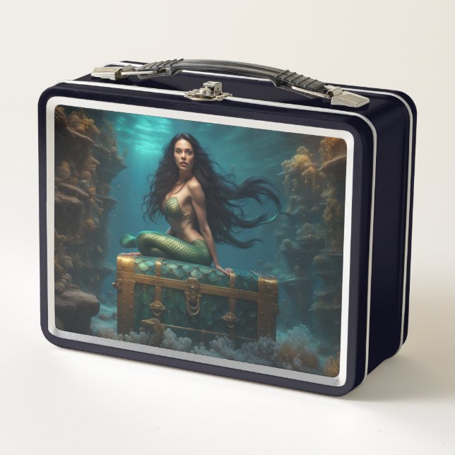 Mermaid Metal Lunch Box (Front)