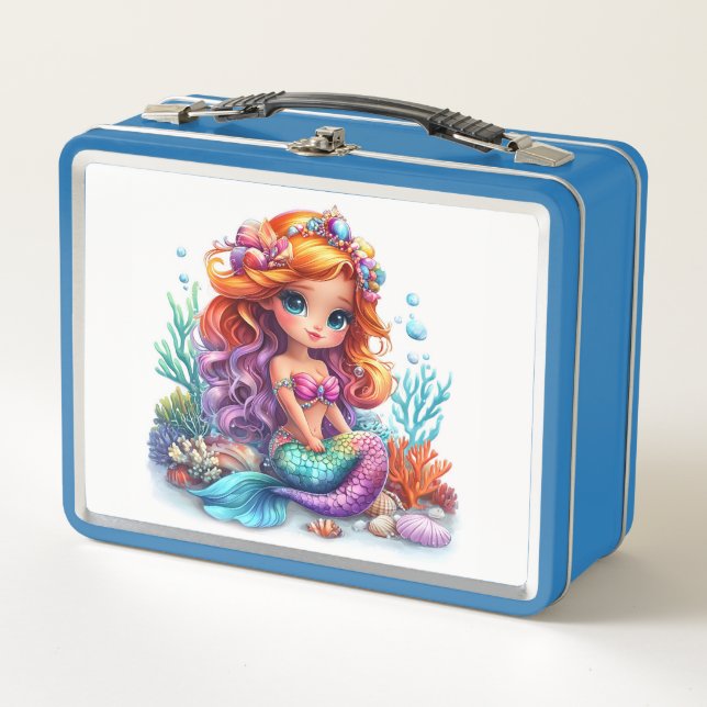 Mermaid Metal Lunch Box (Front)