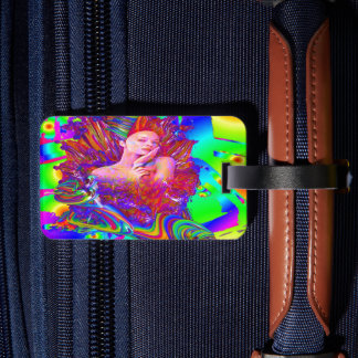 Mermaid metamorphosis luggage tag