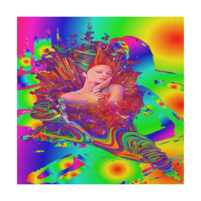 Mermaid metamorphosis wood wall decor (Front)