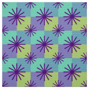 MERMAID - Mid Century Mod on Retro Checkerboard Fabric